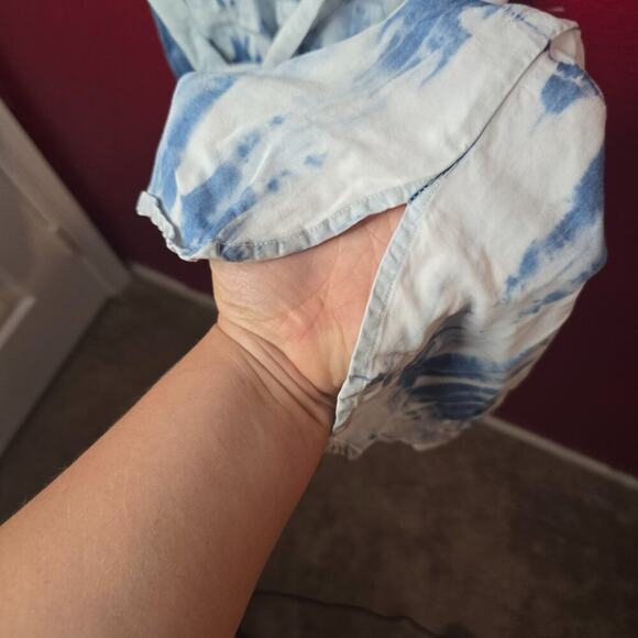 INC International Concepts Lyocell Tie Dye Flowy Bohemian 70s Dress Large - Picture 9 of 14